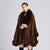Luxurious Faux Fur Coat with Oversized Collar for Women
