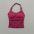 Solid Color Padded Activewear Halter Top for Women