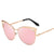 Stylish Retro Cat-Eye Design Metal Frame Mirror Sunglasses for Women