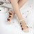Women's Black Lace Ankle Socks with Sheer Floral Pattern