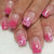 DIY-Friendly 24Pcs Short Square Fake Nails with Glue Set
