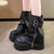 Women's Gothic Chic Fashion Belt Buckle High Platform Boots