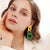 Color Block Acrylic Chain Drop Earrings