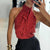 Women's Polka Dot Halter Tank Top Sleeveless Summer Top