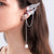 Fairy Angel Wings with Floral and Chain Tassel Ear Cuff Earrings