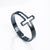 Stainless Steel Adjustable Religious Cross Ring
