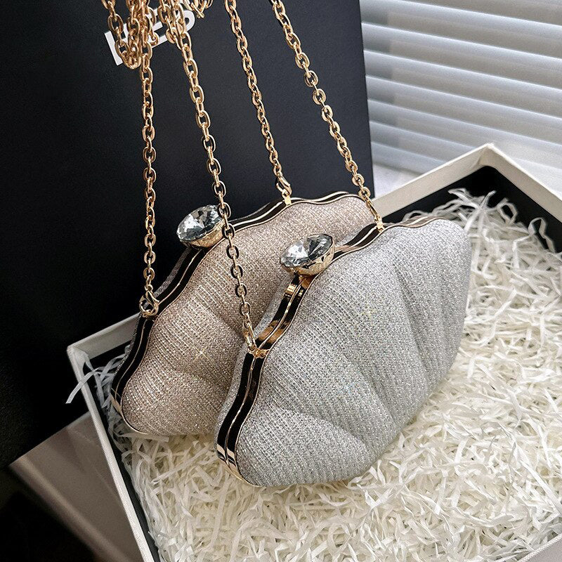 Luxury Evening Shell Shaped Clutch Bags – Boots N Bags Heaven