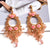 Glitz and Glam Colorful Crystal Flower Beads Drop Earrings