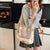 Colorful Flower Embellished Knitted Hollow Out Summer Tote Bag