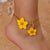 Beautifully Crafted Anklet Bracelet with Floral Charms