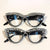 2Pcs Oversized Sparkling Rhinestone Cat Eye Reading Glasses