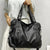 High-Capacity Women's Soft Leather Shoulder Tote Bag