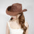 Wide Brim Natural Raffia Straw Outdoor Cowboy Sun Hat