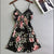 Floral Print Lace Trim Camisole Nightdress for Women