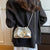 Metallic Finish Chain Strap Women's Fashion Bucket Shoulder Bag