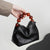 Urban Minimalist Handheld Beaded Top Handle Bucket Bag