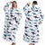Festive Christmas Holiday Theme Oversized Hooded Blanket