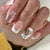 DIY-Friendly 24Pcs Short Square Fake Nails with Glue Set