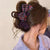 Fashionable Color-Block Double Bow Claw Clips for Everyday Hairstyles