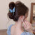 Retro Glam Embroidered Butterfly Hair Claws with Sparkling Rhinestones