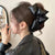 Black Faux Leather Statement Bow Hair Clips for Women