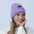 Cute Cat Embroidered Knitted Solid Color Outdoor Beanie Hats