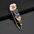 Women's Intricate Flower Design Safety Pin Brooches