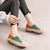 Versatile Mixed Colors Lace-Up Flat Sneakers for Women