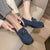 Women's Suede Loafer Shoes with Chain Embellishment