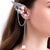 Fairy Angel Wings with Floral and Chain Tassel Ear Cuff Earrings