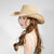 Wide Brim Natural Raffia Straw Outdoor Cowboy Sun Hat