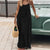 Loose-Fit Spaghetti Strap Solid-Color Summer Dress for Women