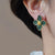 Glaze Flower Stud Earrings for Women