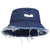 Distressed Denim Bucket Hats for Outdoor Sun Protection