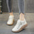 Versatile Lace-Up Flat Sneakers with Thick Soles