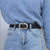 Simple and Classic Metal Buckle Waist Belt for Women