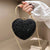 Luxury Diamond Inlay Heart Shape Evening Clutch Bag