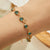 Colorful Heart-shaped Rhinestone Charm Bracelets for Women