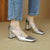 Chic Block Heels with Square Toe and Elegant Crossover Buckle Straps