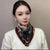Trendy Geometric Print Triangular Scarf with Magnetic Buckle Closure