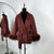 Fall Fashion Oversized Faux Fur-trimmed Coat Jackets