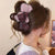 Fashionable Color-Block Double Bow Claw Clips for Everyday Hairstyles