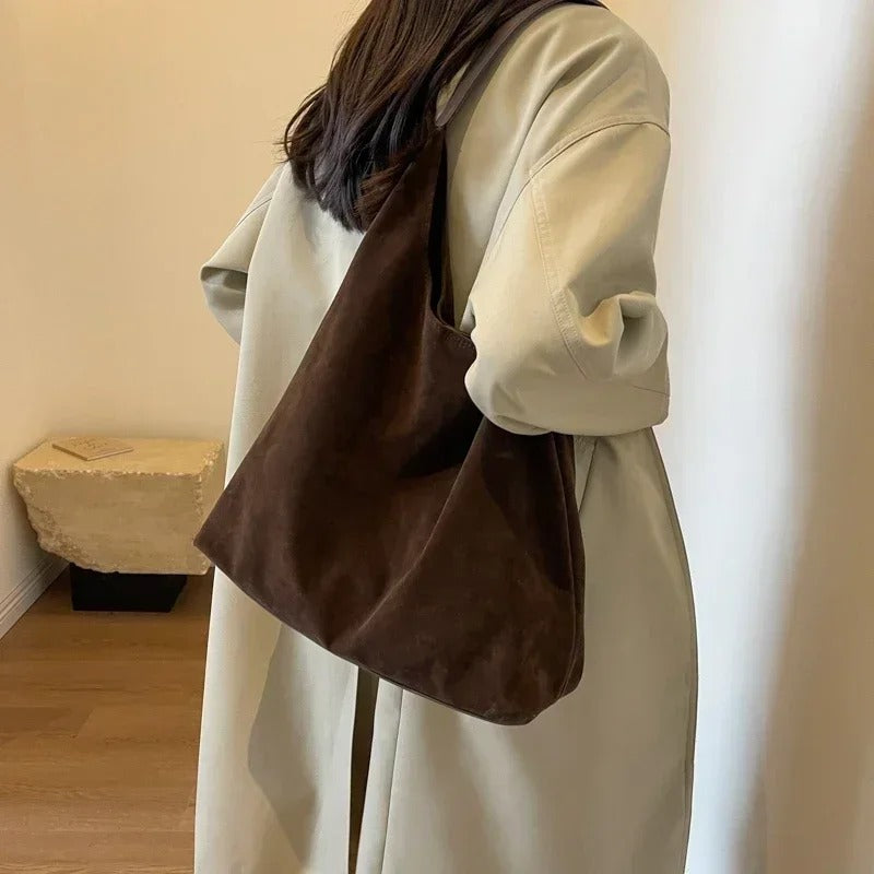 Simply Casual Women's Suede Shoulder Bag – Boots N Bags Heaven