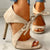 Sassy Women's Peep Toe High Heel Sandals with Lace-Up Detail