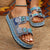 Women's Summer Slippers with Double Buckle and Rhinestone Decoration