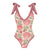 Romantic Pink Rose Beach Swimwear Set