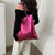 Spacious Glossy Metallic Finish Top-handle Tote Bag