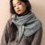 Solid Color Wrap-around Triangular Shawl Scarf for Women