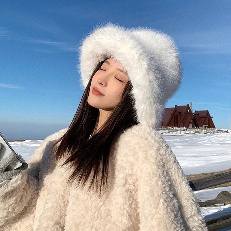 Fluffy Faux Fur Winter Bucket Hats for Women – Boots N Bags  display picture 3