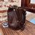 Spacious Retro Style Soft Leather Bucket Bag for Women